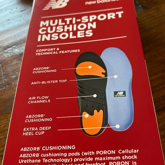 Multi Sport Cushion Insoles Men’s Size 7.5-9 Women’s Size 9-10.5 - Picture 5 of 8